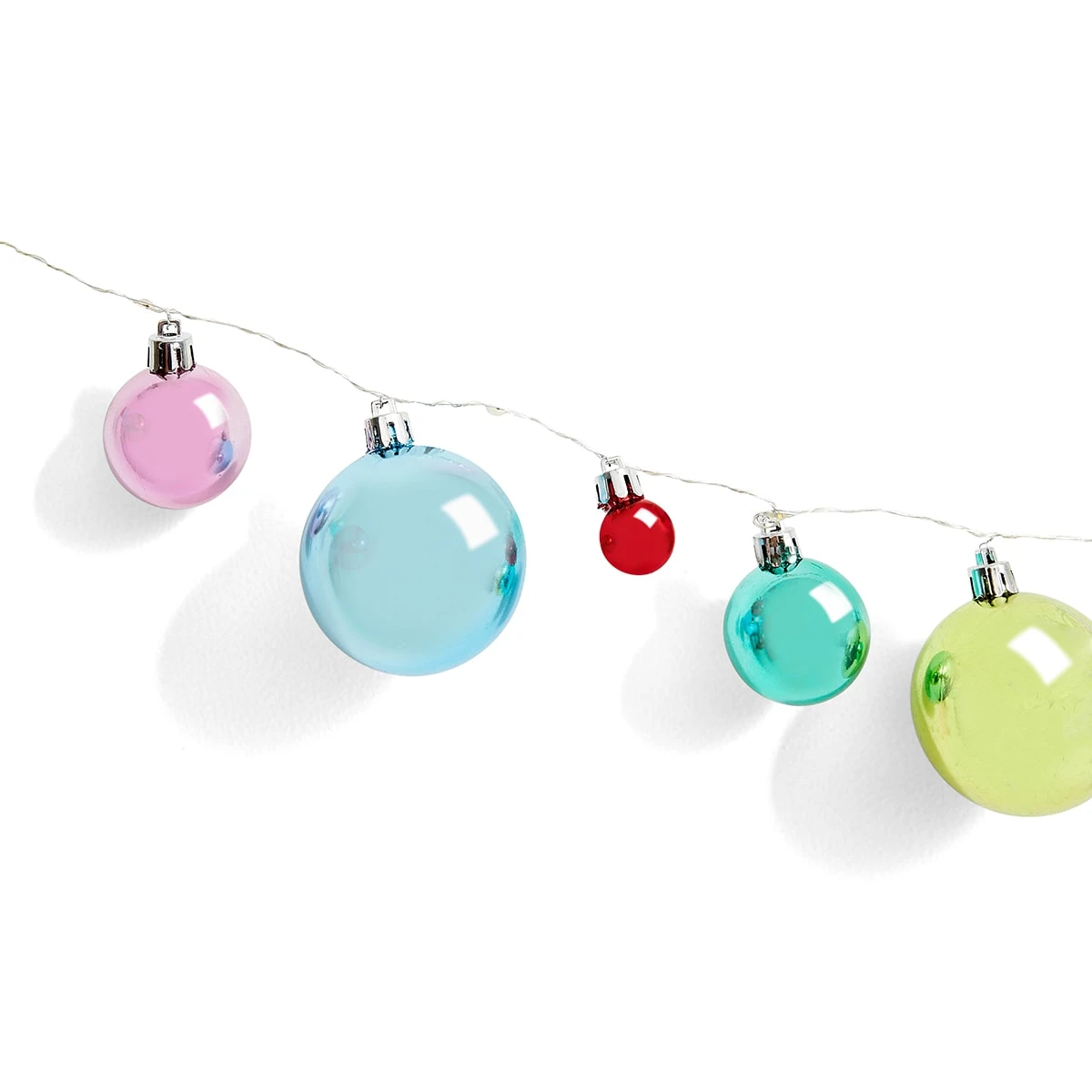 1.9m Christmas Light Up Garland Bauble - Assorted 5 1.9m Christmas Light Up Garland Bauble - Assorted - Image 5