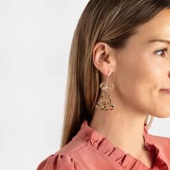 Christmas Gem Bell Earrings - Gold Tone -Christmas Gift Shop 6cd12815 a162 4a12 ad92 b81776b183ec