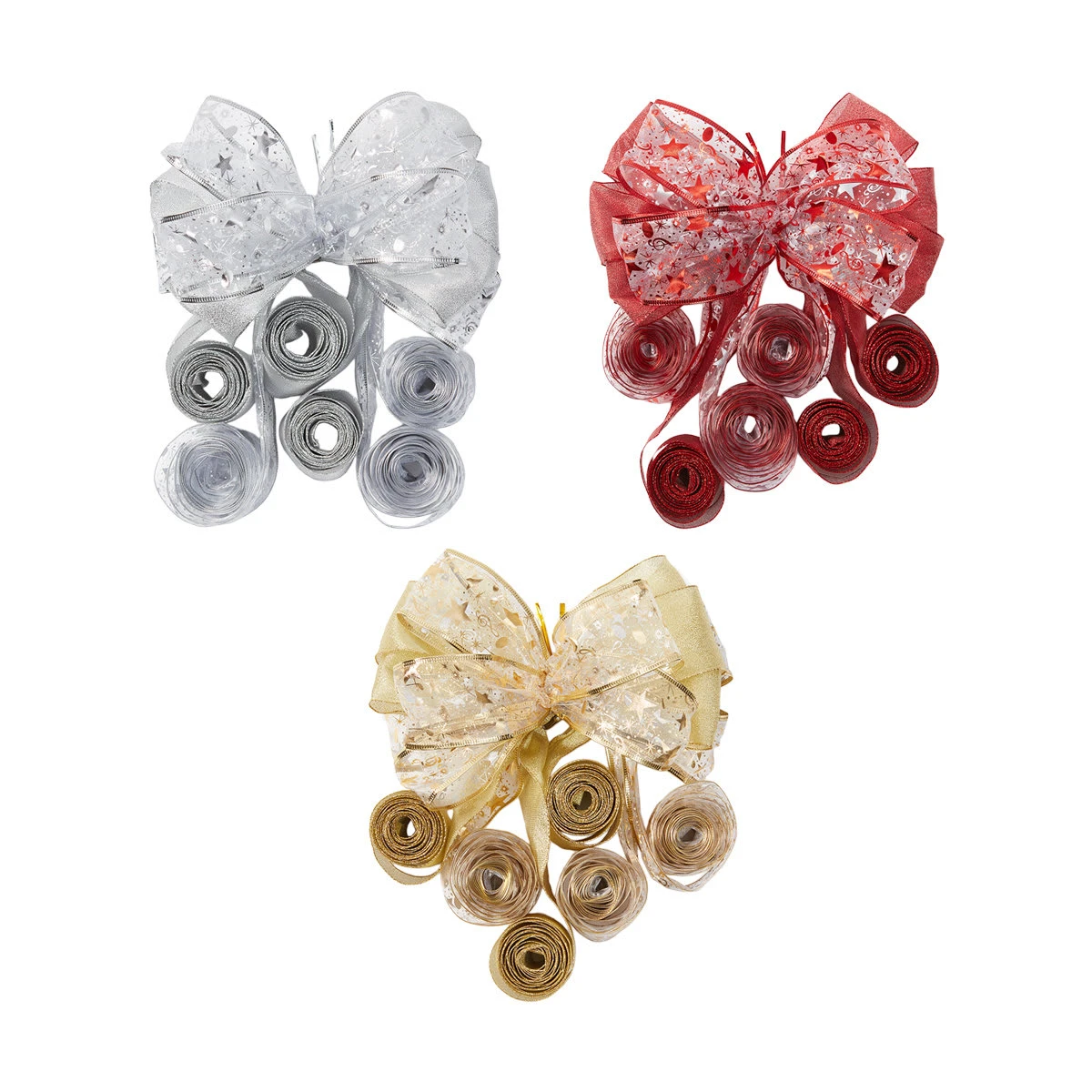 Christmas Tree Topper Ribbon - Assorted 3 Christmas Tree Topper Ribbon - Assorted - Image 3