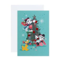 10 Pack Hallmark Disney Boxed Charity Christmas Cards - Mickey Mouse, Minnie Mouse And Pluto