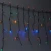 Solar Powered 500 LED Christmas Multi-Colour Icicle Lights
