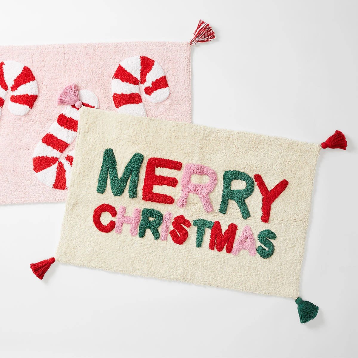 Merry Christmas Bath Mat - Beige 1 Merry Christmas Bath Mat - Beige