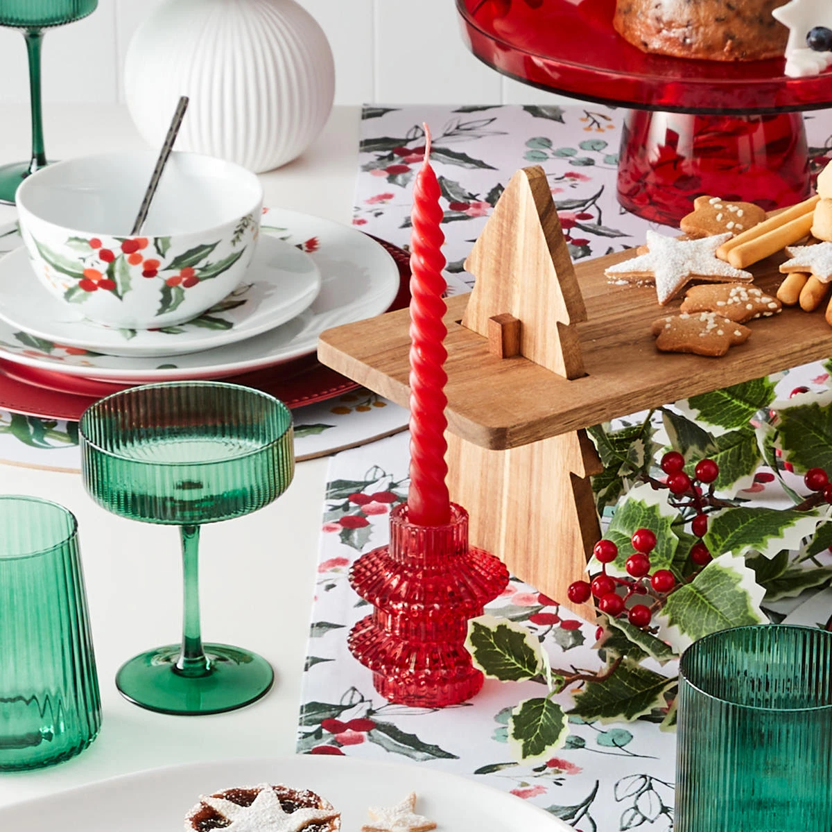 Christmas Tree Taper Candle Set 2 Christmas Tree Taper Candle Set - Image 2