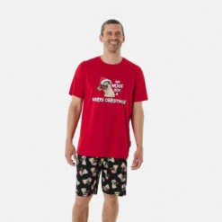 Christmas Knit Top And Shorts Pyjama Set