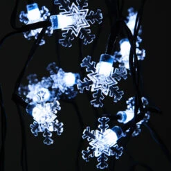Low Voltage 25 LED Christmas Snowflake String Lights - Assorted, 3.6m