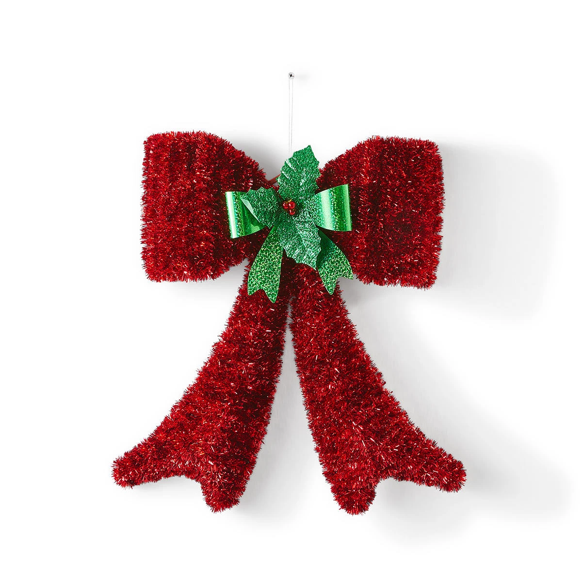 Christmas Hanging Decoration Tinsel Bow 5 Christmas Hanging Decoration Tinsel Bow - Image 5