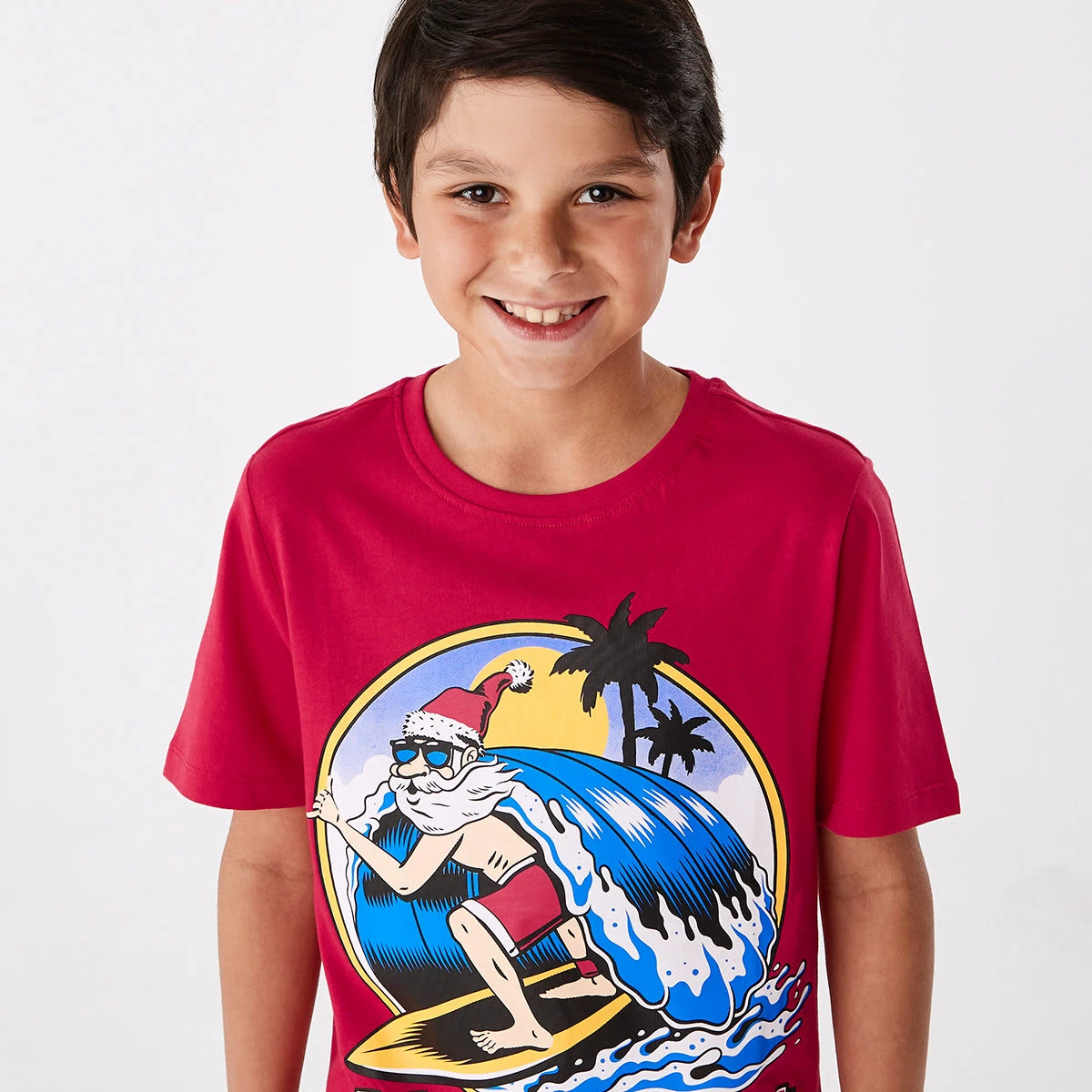 Christmas Surf Print T-shirt 2 Christmas Surf Print T-shirt - Image 2