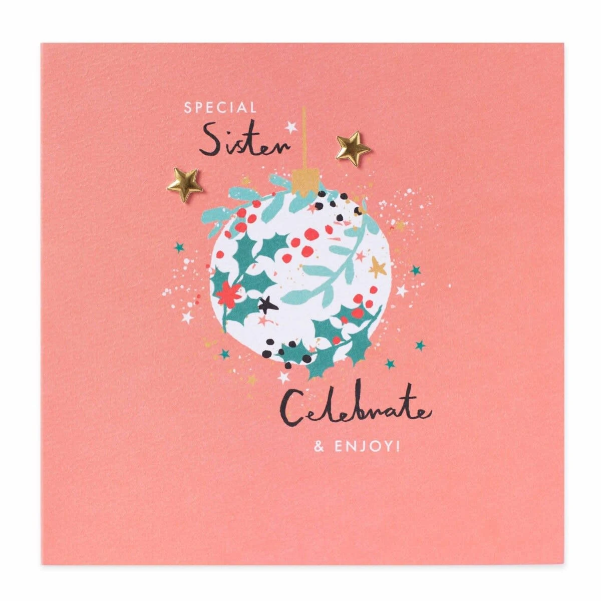 Hallmark Christmas Card For Sister - Celebrate & Enjoy 3 Hallmark Christmas Card For Sister - Celebrate & Enjoy - Image 3