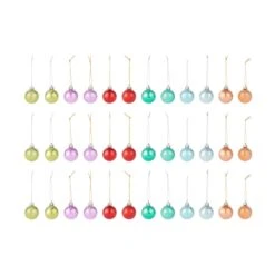 36 Pack 4cm Christmas Baubles Festive Fun