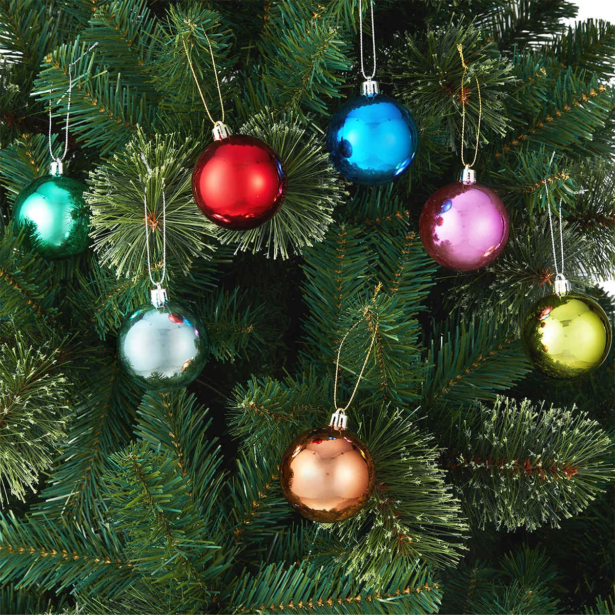 47 Pack 6cm Christmas Baubles Festive Fun 3 47 Pack 6cm Christmas Baubles Festive Fun - Image 3