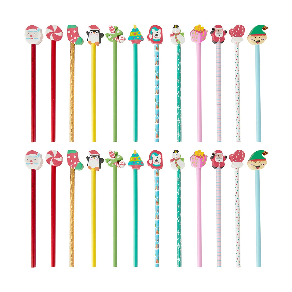 Christmas Pencil And Eraser Set 3 Christmas Pencil And Eraser Set - Image 3