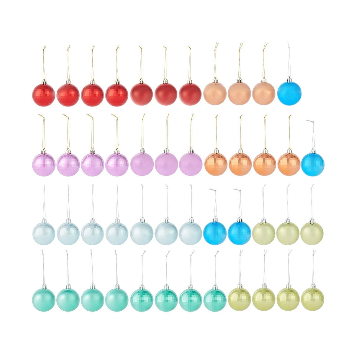 47 Pack 6cm Christmas Baubles Festive Fun 7 47 Pack 6cm Christmas Baubles Festive Fun - Image 7