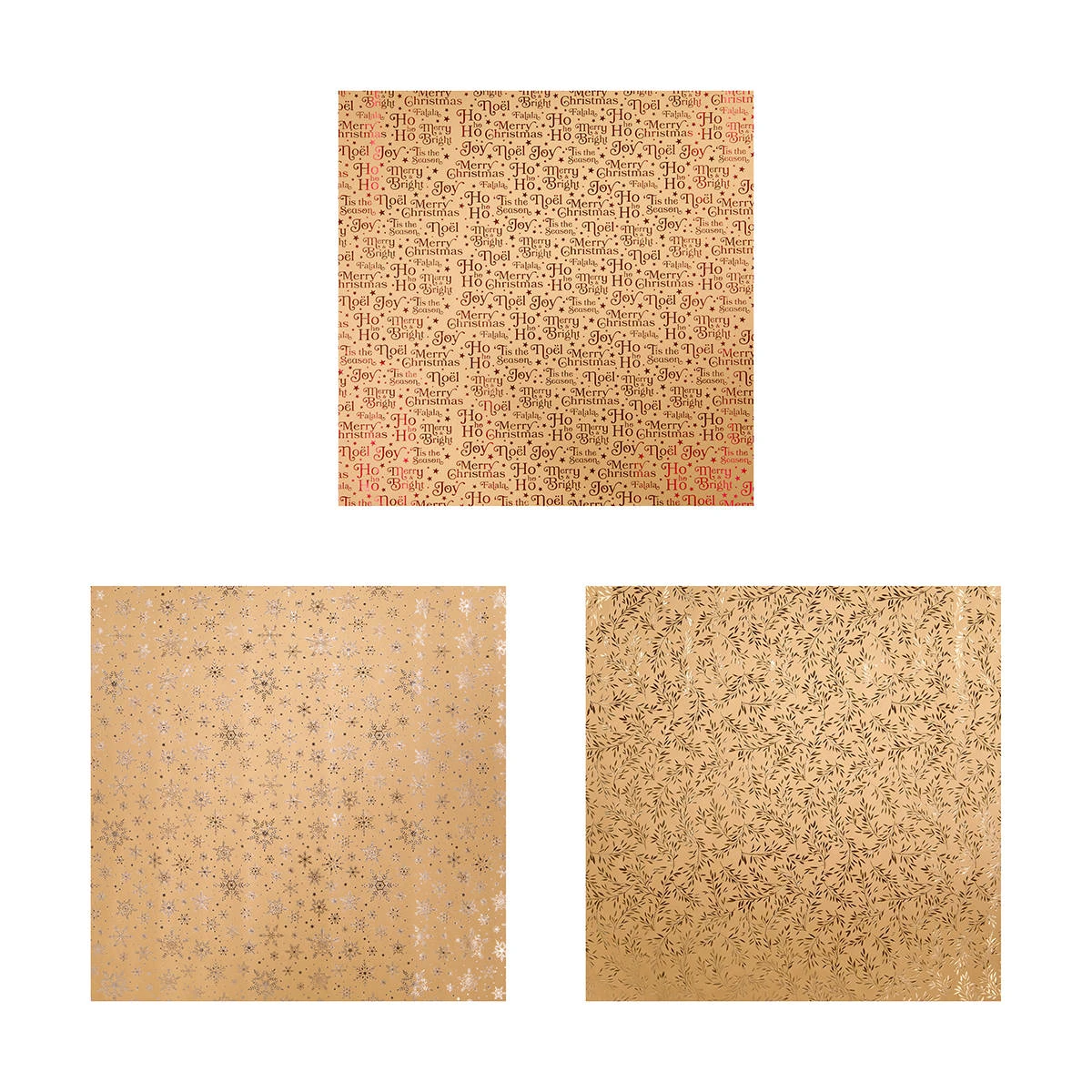 4m Christmas Kraft Roll Wrap - Assorted 3 4m Christmas Kraft Roll Wrap - Assorted - Image 3