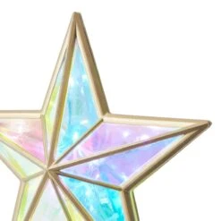 Christmas Light Up Iridescent Star Tree Topper