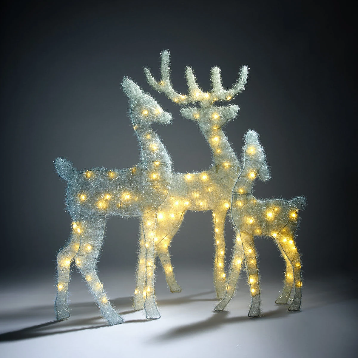 Solar Powered Christmas Light Up Reindeer Family 2 Solar Powered Christmas Light Up Reindeer Family - Image 2