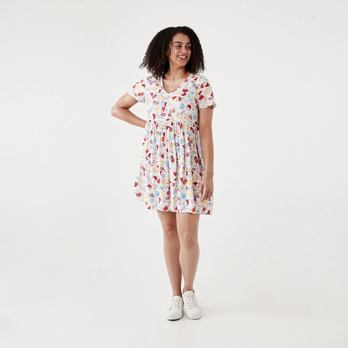 Short Sleeve Christmas Mini Dress 1 Short Sleeve Christmas Mini Dress