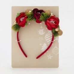 Christmas Wreath Headband - Red, Green And Gold Tone -Christmas Gift Shop a549475b 1bbc 47e4 a5ab 240a0550be3f