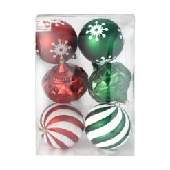6 Pack 20cm Christmas Baubles Traditional Cheer -Christmas Gift Shop a7de2040 103f 43ce bdeb 907e7d81b9d4