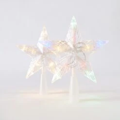 Christmas Light Up Star Tree Topper - Assorted