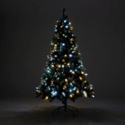 2.13m (7ft) Prelit Frosted Pine Christmas Tree - (J)