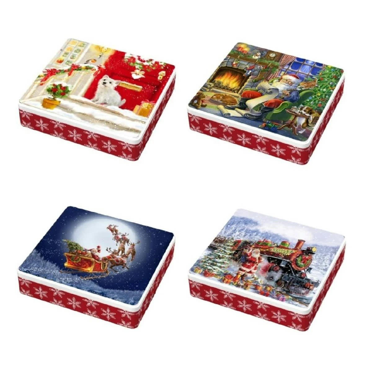 Christmas Traditional Biscuit Tin 500g - Assorted 1 Christmas Traditional Biscuit Tin 500g - Assorted