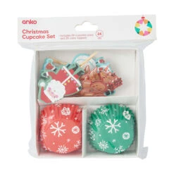 24 Piece Christmas Cupcake Set