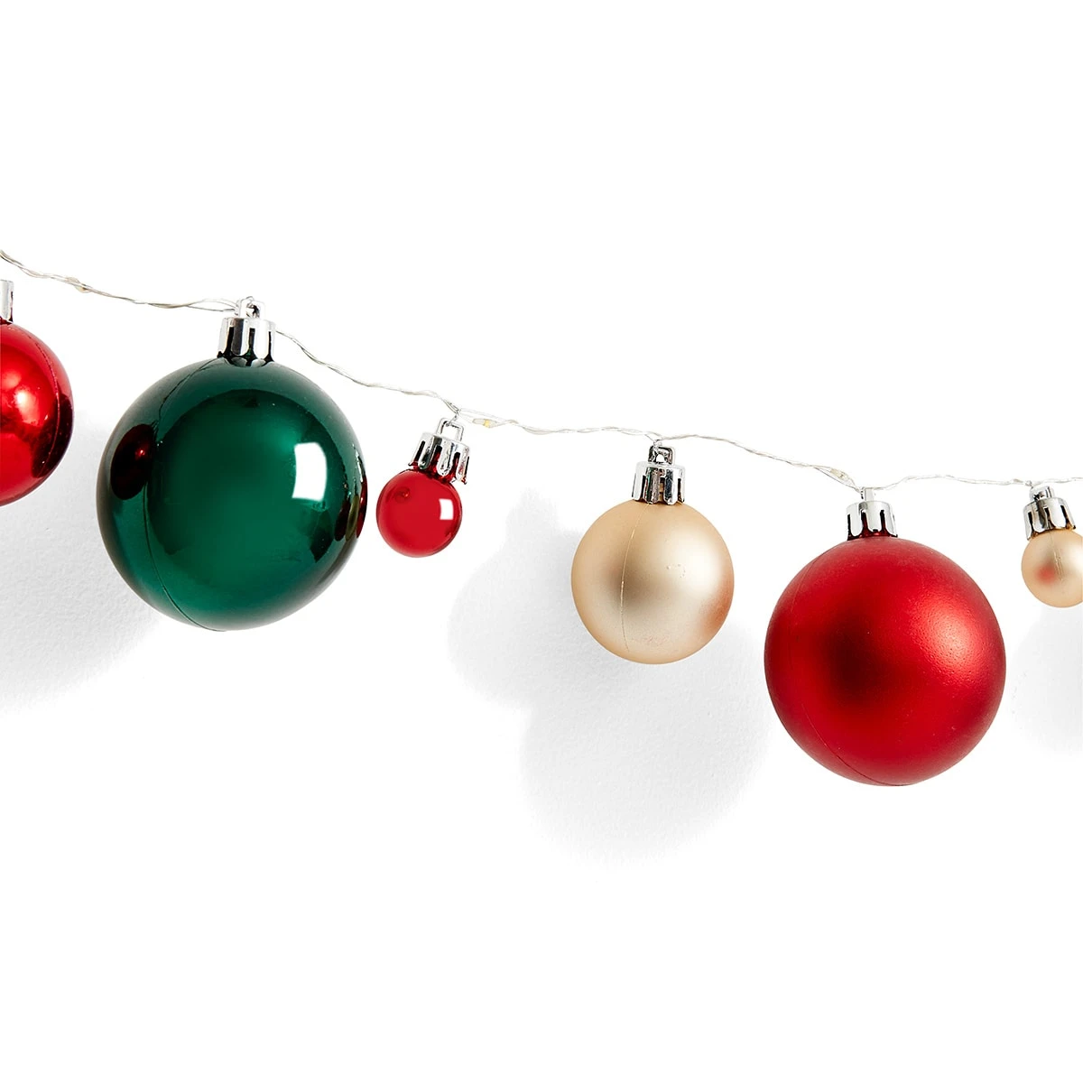 1.9m Christmas Light Up Garland Bauble - Assorted 4 1.9m Christmas Light Up Garland Bauble - Assorted - Image 4