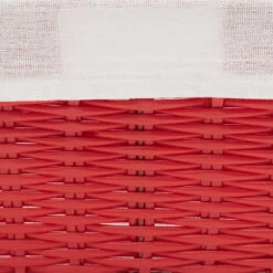 Christmas Red Rattan Look Basket With Liner