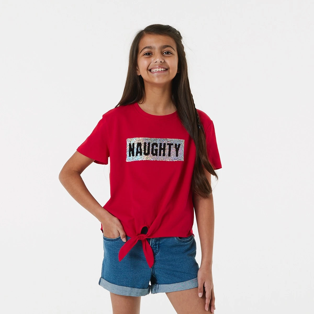 Short Sleeve Tie Front Christmas T-shirt 12 Short Sleeve Tie Front Christmas T-shirt - Image 12