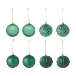 8 Pack 8cm Christmas Baubles - Green -Christmas Gift Shop b55f4414 2369 4e3a ac77 dc890629c43a