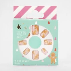 24 Pack Pre-Glued Stick-On Nails - Christmas Gingerbread Men -Christmas Gift Shop b6e83bd5 9d9b 4274 a5c3 40558cdec1fc