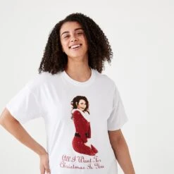 Short Sleeve Mariah Carey License Christmas T-shirt