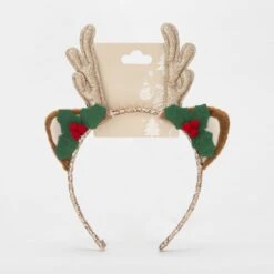 Christmas Reindeer Headband - Green, Red And Gold Tone -Christmas Gift Shop bcf1ff2c fb29 418e 8ebc 5554bfee5eca