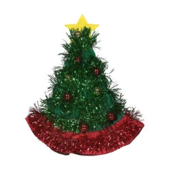 Christmas Tinsel Tree Hat