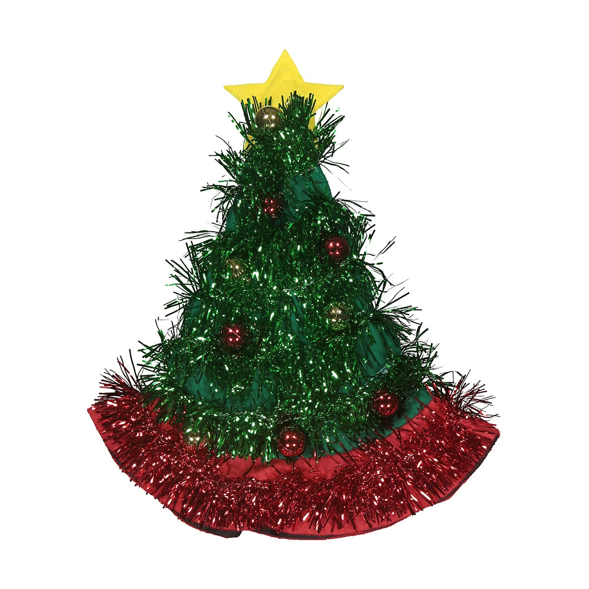 Christmas Tinsel Tree Hat 1 Christmas Tinsel Tree Hat