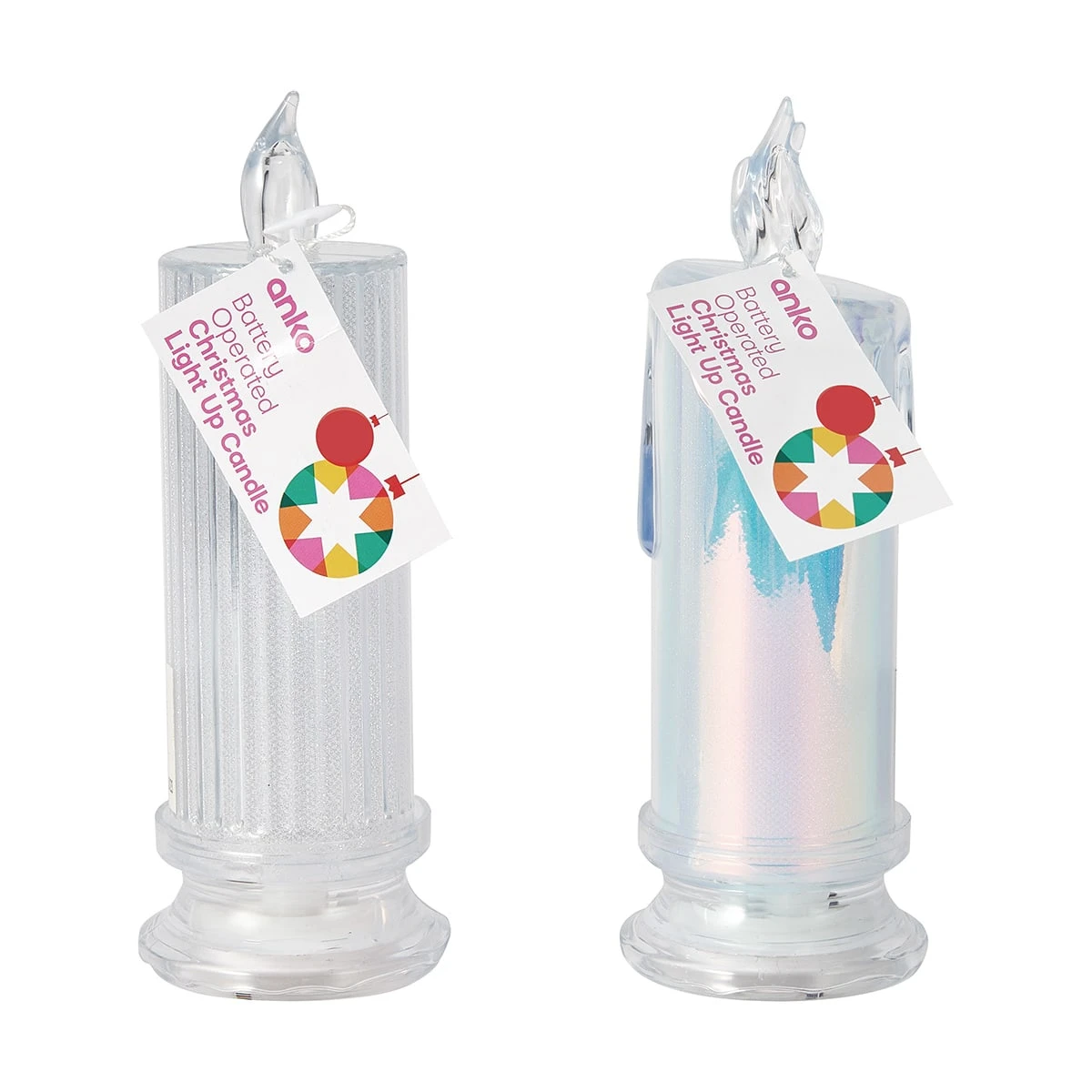 Battery Operated Christmas Light Up Candle - Assorted 4 Battery Operated Christmas Light Up Candle - Assorted - Image 4