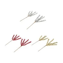 2 Pack Christmas Ribbon Tree Picks - Assorted