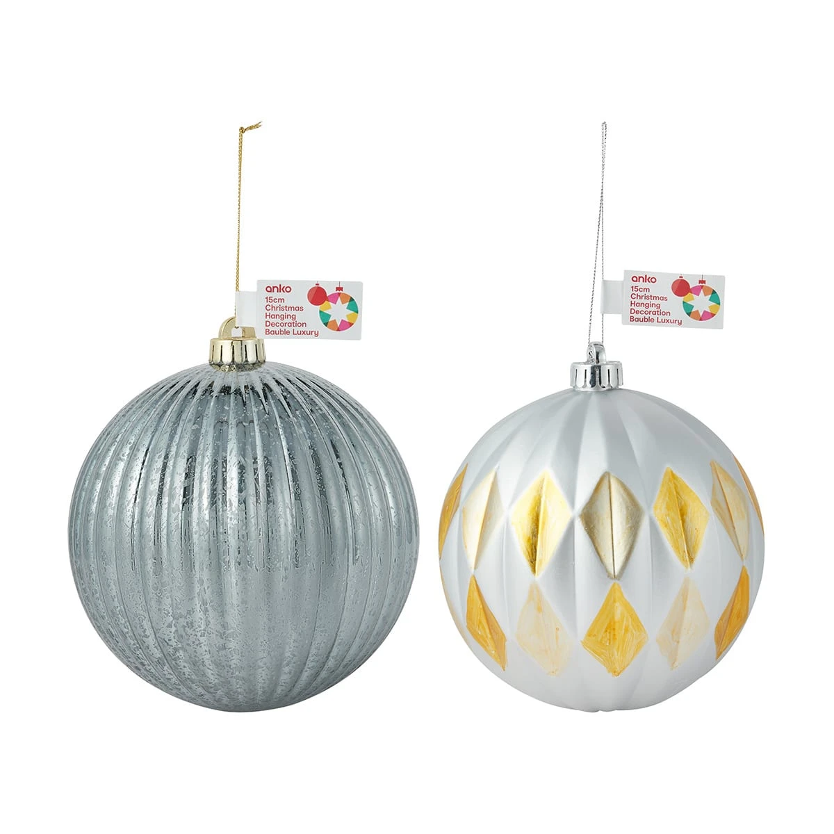 15cm Christmas Hanging Decoration Luxury Bauble - Assorted 5 15cm Christmas Hanging Decoration Luxury Bauble - Assorted - Image 5