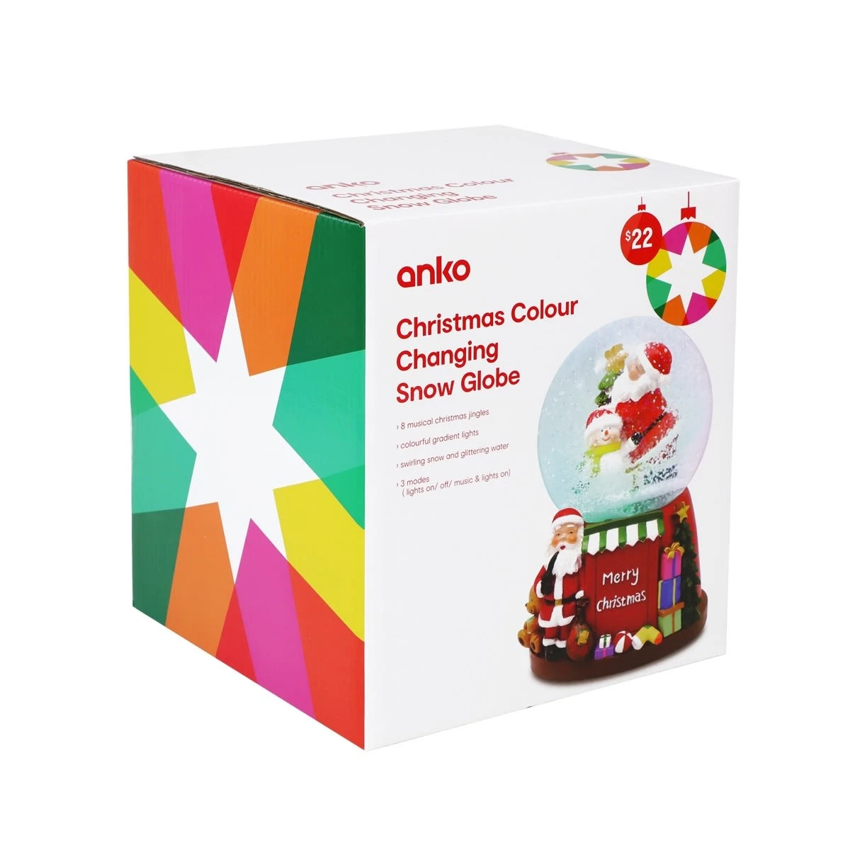 Christmas Colour Changing Snow Globe 2 Christmas Colour Changing Snow Globe - Image 2