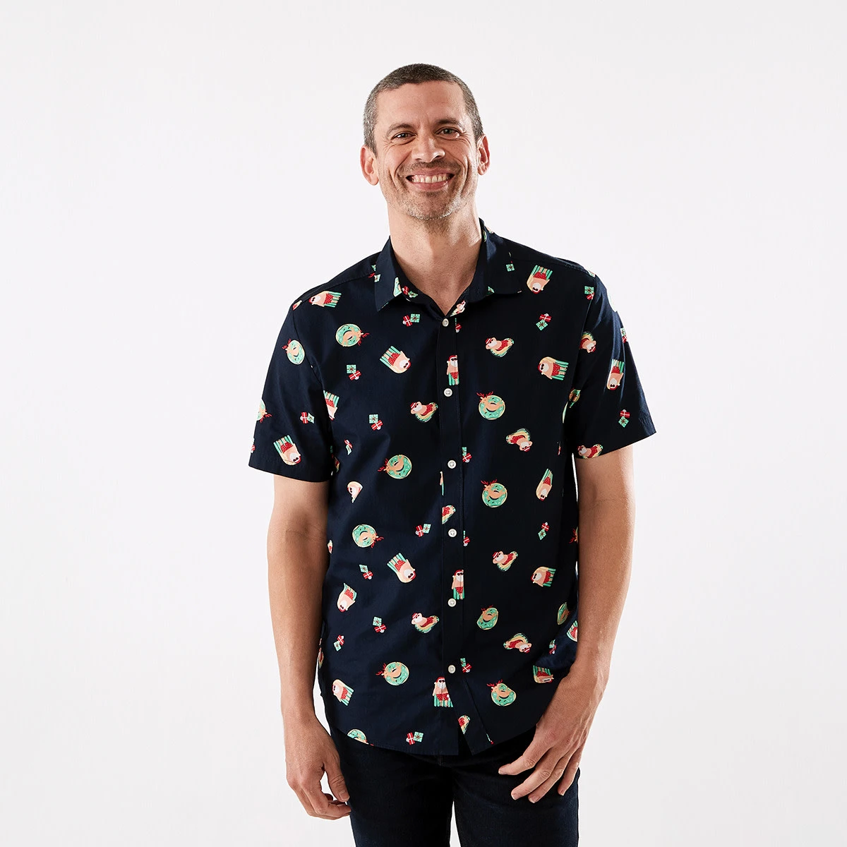 Short Sleeve Christmas Print Shirt 9 Short Sleeve Christmas Print Shirt - Image 9