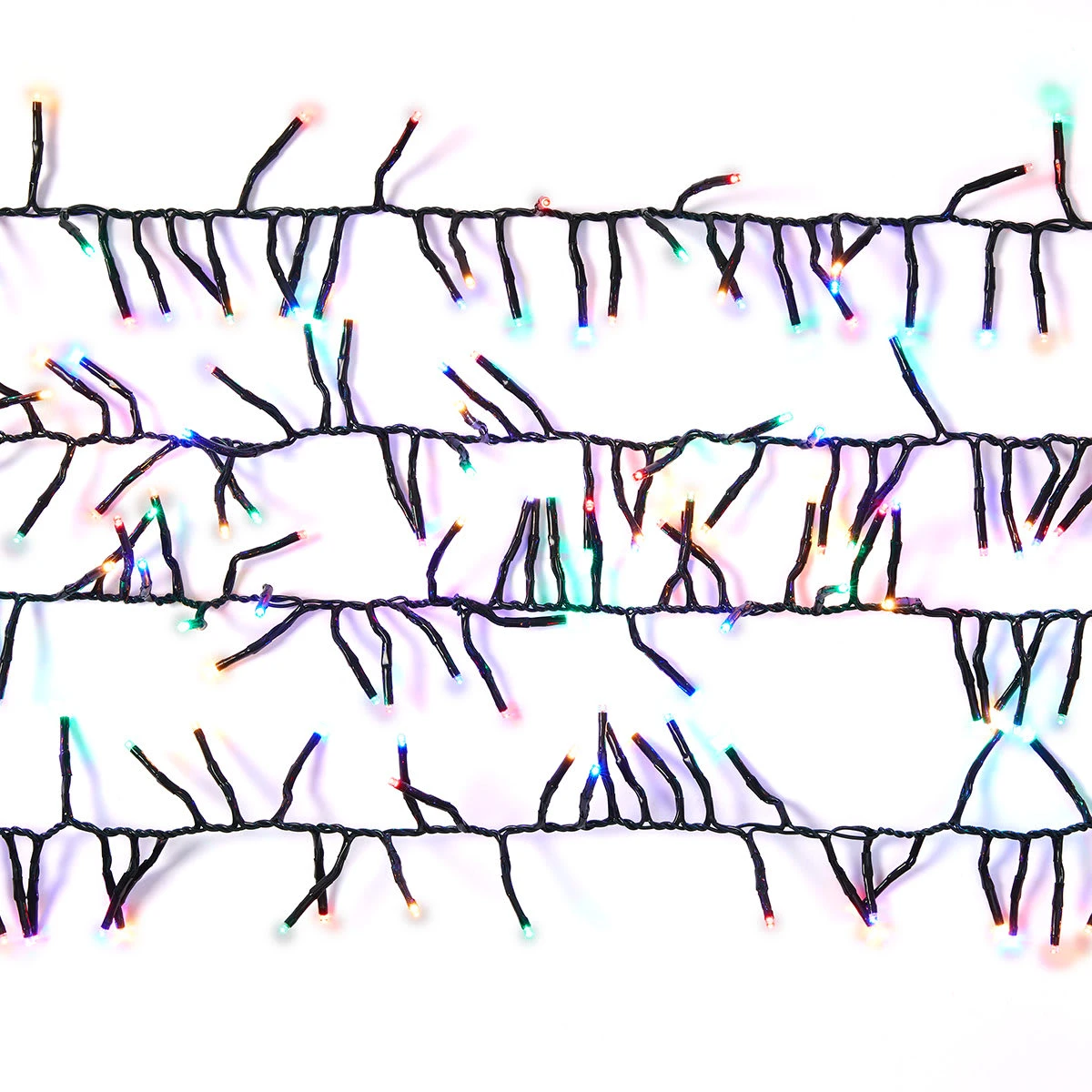 Low Voltage 300 LED Multi Colour Christmas Cluster Lights 1 Low Voltage 300 LED Multi Colour Christmas Cluster Lights