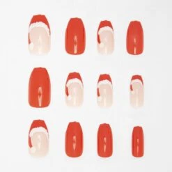 OXX Cosmetics All Is Bright 24 Pack False Nails With Adhesive - Coffin Shape, Christmas Santa Hat -Christmas Gift Shop cc00a535 2d96 452f 9ebf 6a206c1f1d68