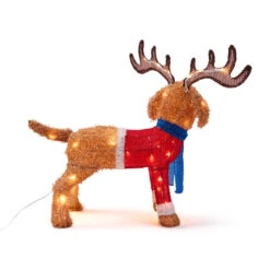 Low Voltage Christmas Light Up Tinsel Dog