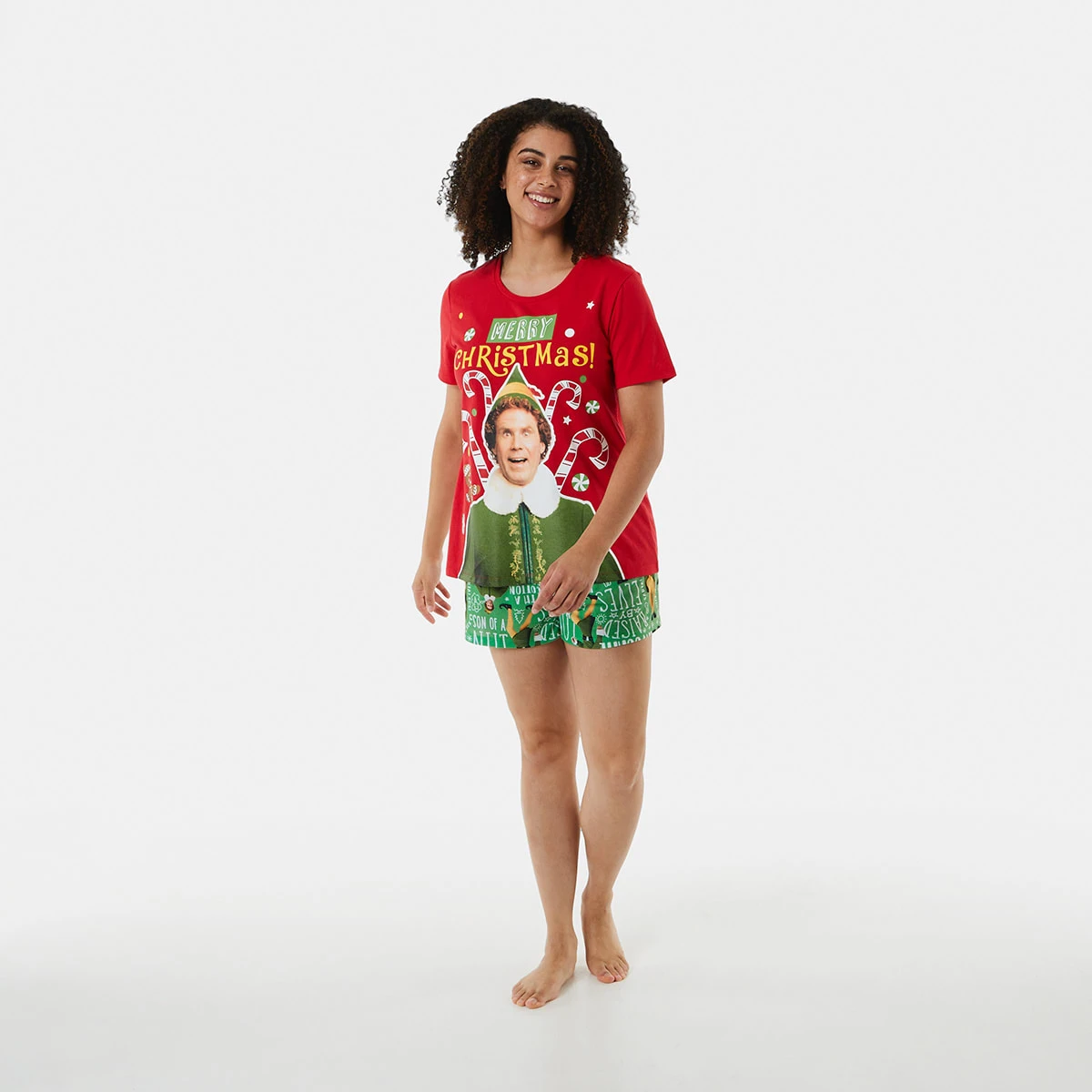 The Elf License Christmas Short Sleeve Top And Shorts Pyjama Set 1 The Elf License Christmas Short Sleeve Top And Shorts Pyjama Set