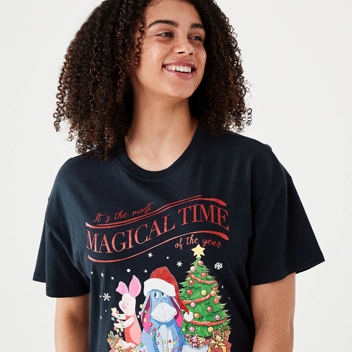 Short Sleeve Winnie The Pooh License Christmas T-shirt 5 Short Sleeve Winnie The Pooh License Christmas T-shirt - Image 5