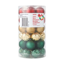 36 Pack 4cm Christmas Baubles - Traditional Cheer -Christmas Gift Shop d411fca4 e076 4d8a a0b0 833efe34ecd4