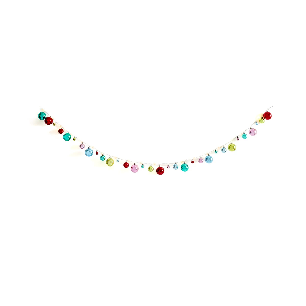 1.9m Christmas Light Up Garland Bauble - Assorted 7 1.9m Christmas Light Up Garland Bauble - Assorted - Image 7