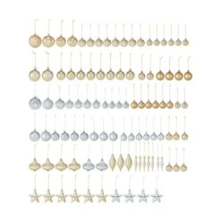 100 Piece Christmas Seasonal Sparkle Decoration Set