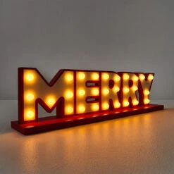 Battery Operated Christmas Light Up Merry Sign -Christmas Gift Shop d97b371f 2891 4638 88dd 1cad6c7d5f0a