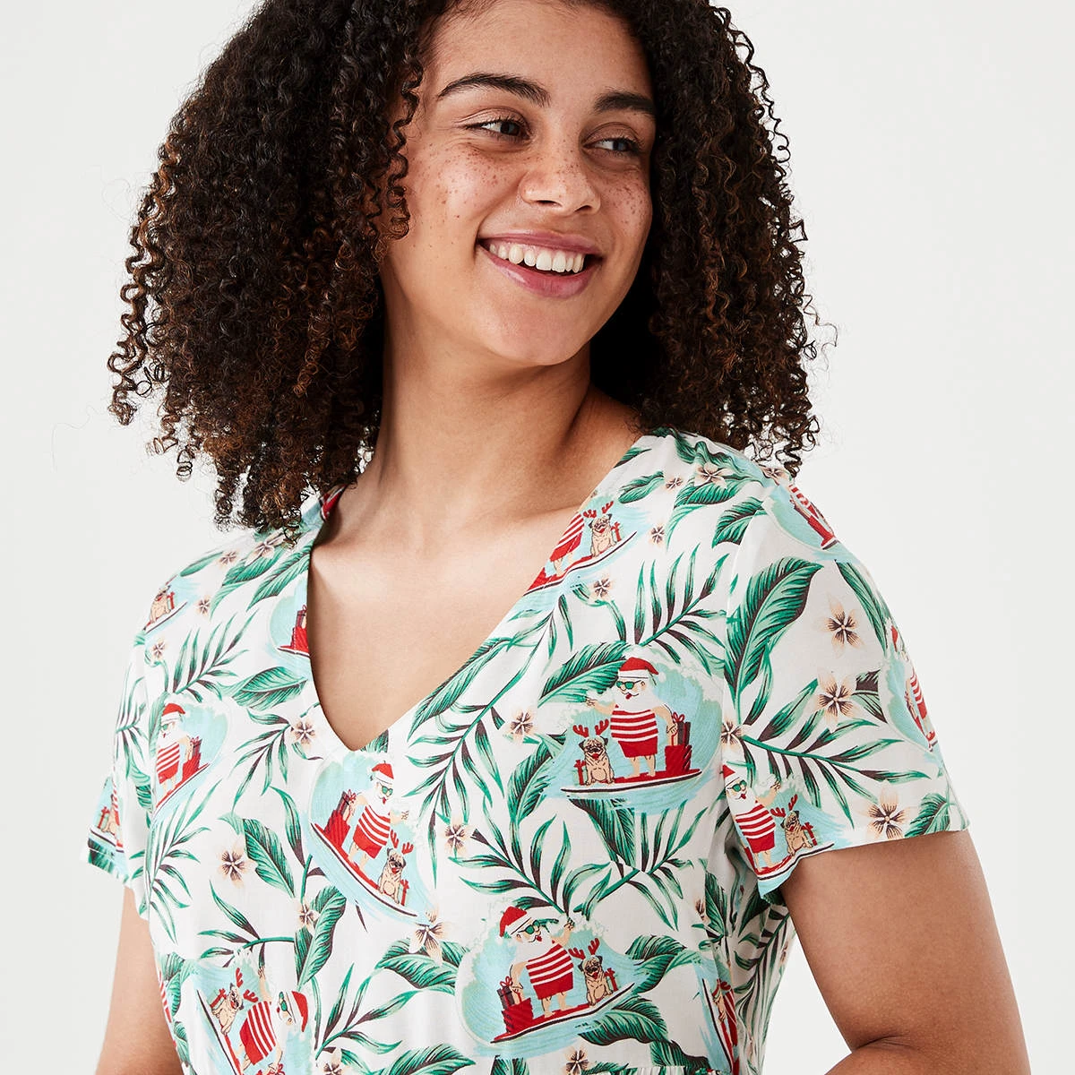 Short Sleeve Christmas Mini Dress 9 Short Sleeve Christmas Mini Dress - Image 9